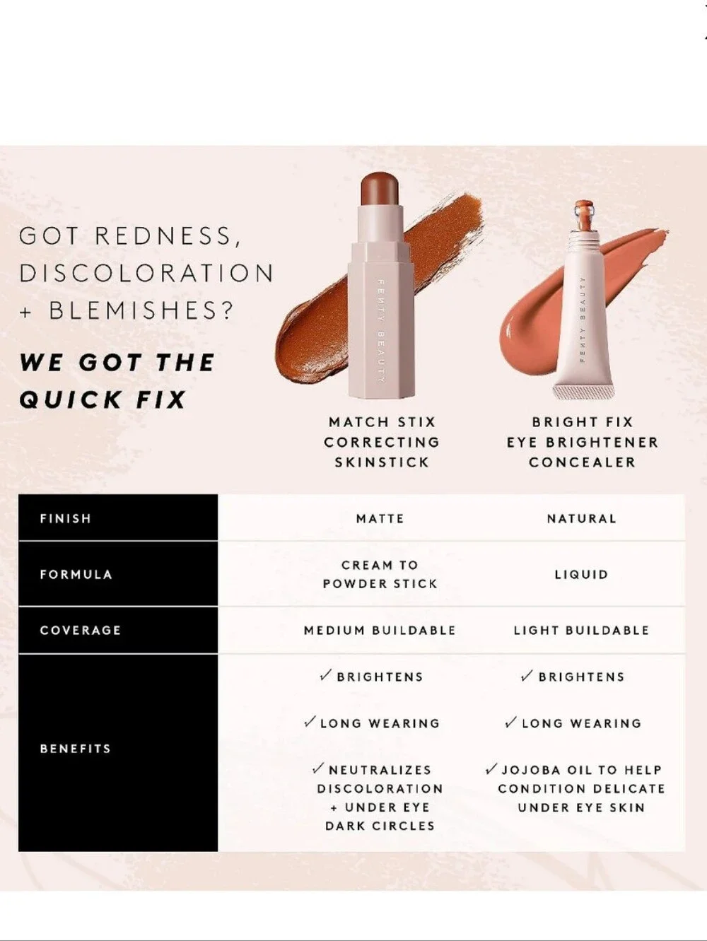 🌺Fenty Beauty Seashell Bright Fix Eye Brightener Concealer Illuminator